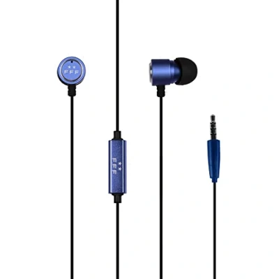Image de Konix FFF Écouteurs filaires Intra Auriculaires pour Smartphones et tablettes Microphone intégré Câble 1,2 m Bleu