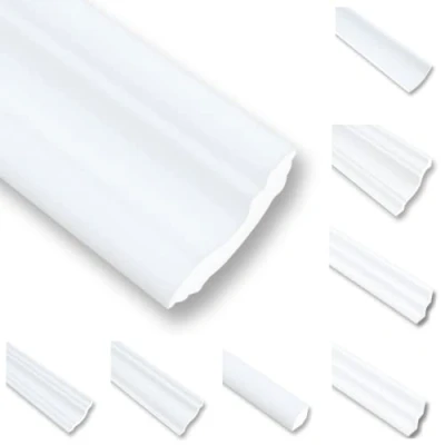 Image de NC40 Moulures de plafond En polystyrène XPS 50 m décoratives Baguette finition blanc 30 x mm