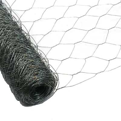 Image de Garmix Grillage à Poule &amp; Lapin Clôture Poulailler pour Enclos Parc Jardin Fils de Fer Galvanisé, Maille Hexagonale 50mm, Épaisseur 1,0mm (75cm x 25m)