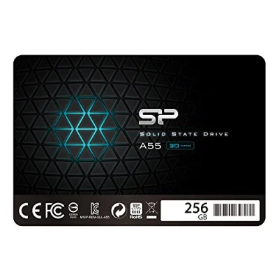 Image de Silicon Power SSD 256Go 3D NAND A55 SLC Cache Performance Boost 2.5 pouces SATA III 7mm (0.28&quot;) Interne