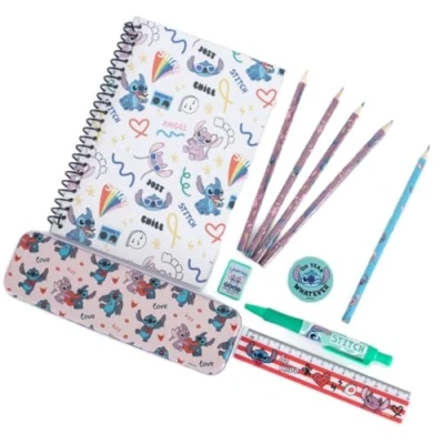 Image de Lilo &amp; Stitch (You&#039;re My Fave) Ensemble de papeterie Collection officielle Disney Stitch, comprend des cahiers, stylos, plus encore, parfait pour l&#039;école, le bureau, cadeau, idéal