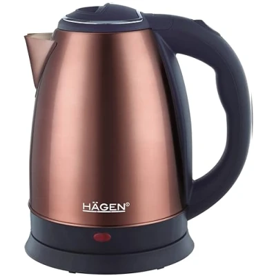 Image de Hagen, Bouilloire Electrique Compacte Inox, Design Elegant, Base 360, Capacité 1,8L, Puissance 1500W, 360 , Filtre amovible et lavable, HA5525 Cuivre