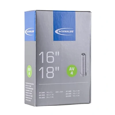 Image de Schwalbe AV4 Chambre à air 16X1 1/8 1 3/8 Valve Schrader Noir
