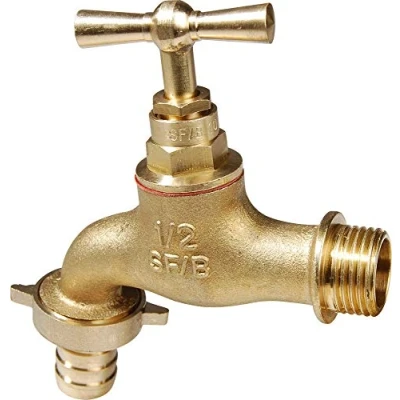 Image de Robinet arrosage laiton Tête potence 3/4&quot; M3/4&quot; Nez M1&#039;&#039;