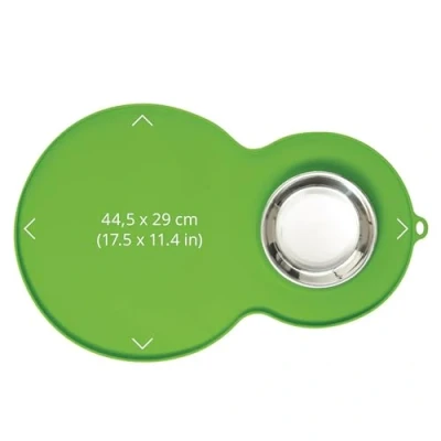 Image de Catit Set de Table en Forme Chat cacahuète, Vert, 44,5 x 29 cm