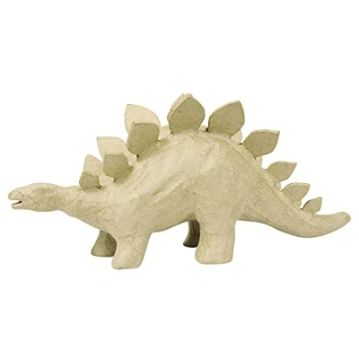 Image de Décopatch SA123O Un support en papier brun mâché 32x9x15 cm, Stégosaure