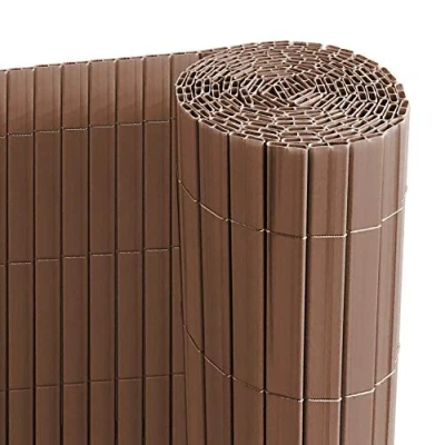 Image de Ribelli PVC Brise Vue pour Terrasse Balcon Jardin Clôture Pare Soleil Coupe Vent, Couleur:Brun, Articles:Tapis de Protection la Vie privée en PVC, Dimension:140 x 600 cm