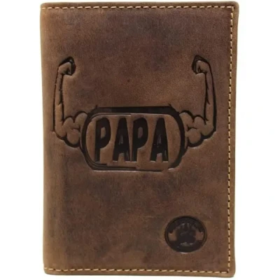 Image de Frédéric Johns® Porte Papier Voiture en Cuir Format 4 Volets étui Carte Grise, permis, d&#039;identité (brun)