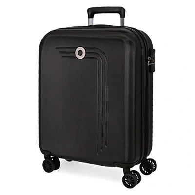 Image de Movom Riga Valise Trolley Cabine Noir 40x55x20 cms Rigide ABS Serrure à combinaison 37L 3Kgs 4 roues doubles Extensible Bagage main