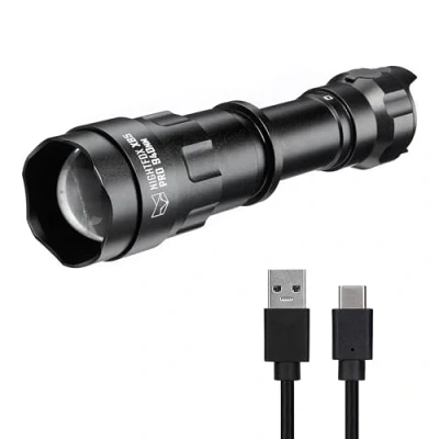Image de Nightfox XB5 Pro Lumière IR Longueur d&#039;onde cachée de 940nm invisible à utiliser uniquement avec les appareils vision nocturne Batterie rechargeable USB incluse Intensité variable