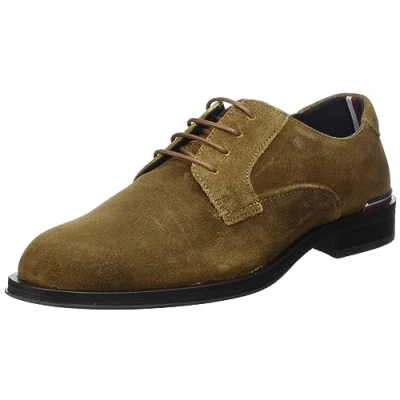 Image de Tommy Hilfiger Homme Chaussures Derby Core Suede Daim, Marron (Desert Khaki), 45 EU