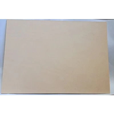 Image de Morceau de cuir vierge pleine fleur, 24 x 34 cm, vachette épais et résistant, à poinçonner, tannage végétal, avec une épaisseur 2 2,5 mm environ grain intact