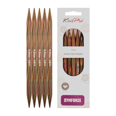 Image de KnitPro Symfonie Aiguilles à Double Pointe Multicolore 15 cm x 8 mm