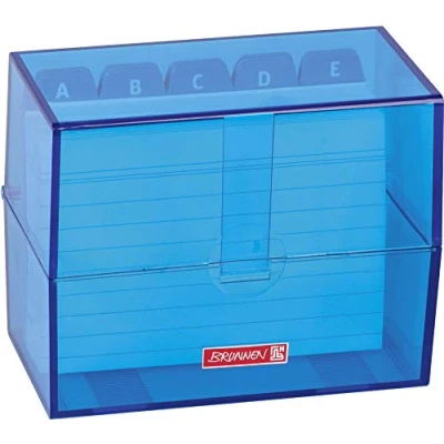 Image de Brunnen 102057033 Boîte à cartes, 12 x 9, 5 6,5 cm, (pour cartes au format A7), en polystyrène, azur, code couleur