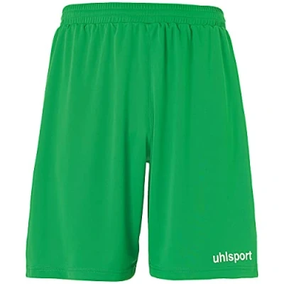 Image de uhlsport Performance Shorts de Sport pour Hommes Football Soccer Fitness Randonnée Cyclisme Course à Pied 100% Polyester recyclé Vert/Blanc Taille 164