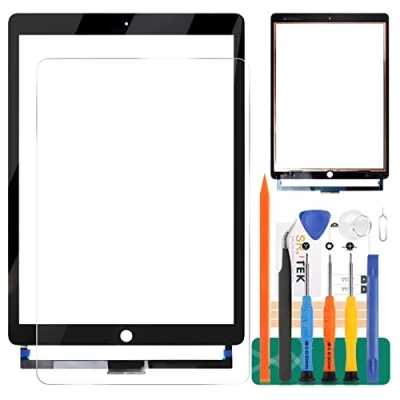 Image de Pour iPad Pro 12.9 2017 2nd 2 écran de remplacement A1671 A1670 tactile numériseur panneau capteur en verre (pas LCD) (noir)