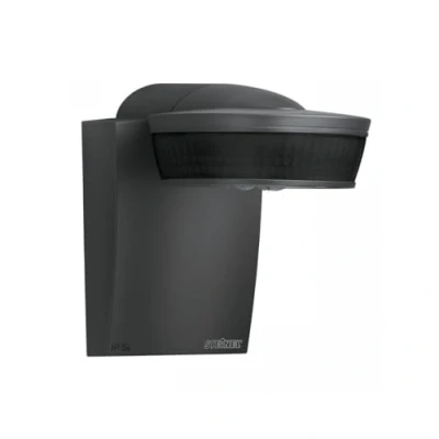 Image de Steinel Détecteur de Mouvement sensIQ Anthracite, 30020 m capteur, 2500 W, Fonction Teach, Support Mural d&#039;angle, télécommande