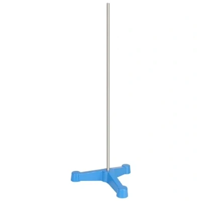 Image de stonylab Support de Laboratoire, Triangle Laboratoire Base Rétort avec Tige (60.6 cm L)