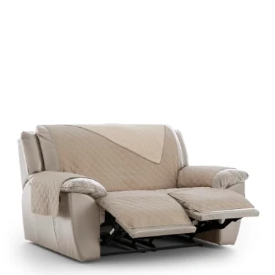 Image de EYSA Magnus Housse de canapé réversible 2X2 Relax Pratique C/01, 01 Beige