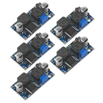 Image de BGTXINGI Lot de 5 modules conversion tension XL6009 DC Buck Boost 4 A 400 kHz réglable 3,830 V vers 1,2535 module d&#039;alimentation pour panneau solaire