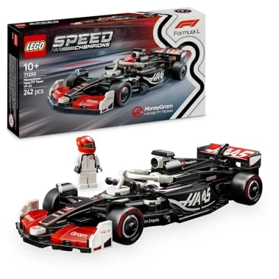 Image de LEGO Speed Champions Voiture F1 MoneyGram Haas Team VF 24 Jeu de construction avec véhicule course Minifigurine collector pilote Formule 1 Maquette pour garçon et fille dès 10 ans 77250