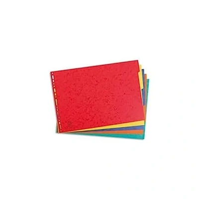 Image de Exacompta Réf. 2905E Intercalaires en véritable carte lustrée rigide 400g/m2 FSC® avec 5 onglets neutres Format à classer A3 plans, dessins Dimensions 43 x 29,7 cm Couleurs assorties