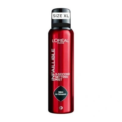 Image de L&#039;Oréal Paris Spray Fixateur de Maquillage Waterproof Sans Transfert Formule Légère Non Collant Résistant à l&#039;Eau et la Transpiration Tenue Jusqu&#039;à 36h Infaillible 150 ml