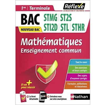 Image de Guide Mathématiques 1re/Tle voie technologique STMG/ST2S/STI2D/STL/STHR/STD2A Réflexe 2023 (21) Livre d’occasion Très bon
