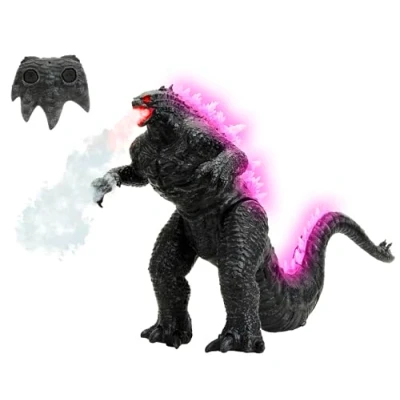 Image de Jada Toys Godzilla Heat Ray Breath RC Figurine radiocommandée x Kong The New Empire pour Enfants à partir de 6 Ans avec Son et lumière 63 cm