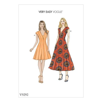 Image de Vogue Patterns Patron 9292 OS, Veste et Dickie pour Femme Tailles 39 50, Tissu, Multicolore, 15 x 0,5 22 cm