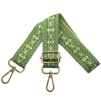 Image de Réglable Sangle Sac Bandouliere, Remplacement Bandouliere pour Sac, 3,8 cm Large Bandoulière de à Main avec Mousqueton en Doré Femmes Sacs Accessoires, Vert, N47
