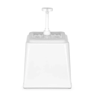 Image de HENDI distributeur de sauces avec pompe, condiments, réutilisable, sans BPA, à capacité: 2.5 L, dosage: 20 ml, 230x210x(H)327mm, blanc, ABS, polypropylène