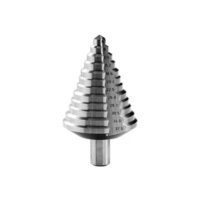 Image de FACOM Foret à Étage 678014 Forets Métaux, Bois, Tout Matériau Queue Cylindrique de 10 mm avec 3 Méplats Marquage Différents Diamètres Spécial Presse Étoupe PG Robuste