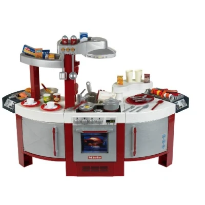 Image de Theo Klein 9125 Cuisine Miele N 1 Jouable des Deux côtés Plaque de Cuisson avec bruitage, Nombreux Accessoires Dimensions : 137 cm x 55 95 Jouet pour Enfants à partir 3 Ans