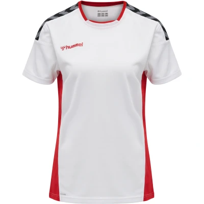 Image de Hummel Hmlauthentic Tshirt imprimé, Femme, Taille: 34, White/true red