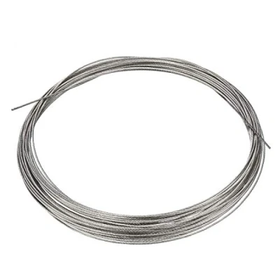 Image de câble de métallique en acier inoxydable 0,9 mm 0,04 pouce diamètre 32,8 pi 10 m longueur 20, calibre 304 pour la roue poulie broyeur levage