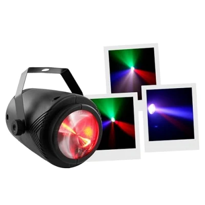 Image de BoomToneDJ Multi Beam Jeu de lumière effet Beam, 5 LED RGBWA haute densité 3W. Plug &amp; Play. Faisceaux puissants. Disco Show. Modes auto / Détection musicale. Télécommande sans fil fournie.
