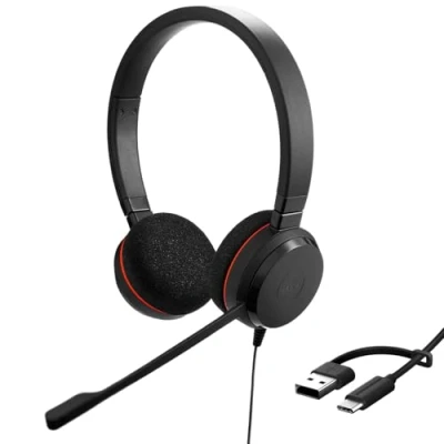 Image de Jabra Evolve 20 Casque Avec fil Arceau Bureau/Centre d&#039;appels USB Type C / A Noir Neuf