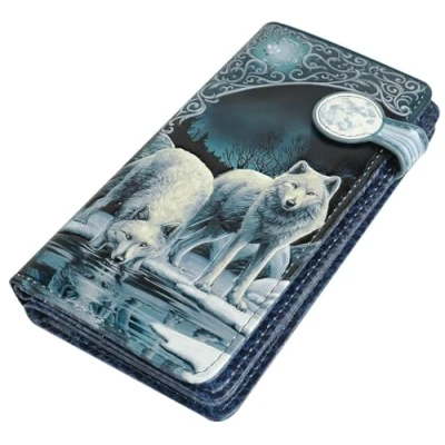Image de Nemesis Now Lisa Parker Portefeuille en polyuréthane avec Motif Warriors of Winter Relief Bleu 19 cm Taille Unique