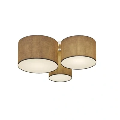 Image de Lindby Plafonnier Tissu Laurenz à intensité variable (Moderne) en Gris Textile e. a. pour Salon &amp; Salle manger (à 3 lampes, E27), Luminaire Plafonnier, Lampe Plafond, Eclerage Eclairage