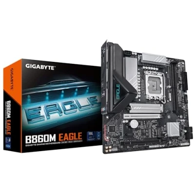 Image de GIGABYTE B860M Eagle Carte mère Processeurs Intel Core Ultra, VRM 6+1+2+1 Phases, jusqu&#039;à 9066MHz DDR5, 1xPCIe 5.0 + 4.0 M.2, LAN 2,5 GbE, USB 3.2 Gen 1