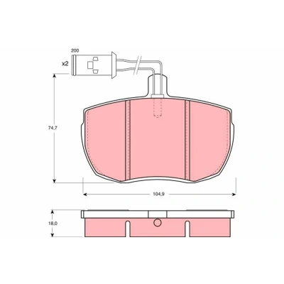Image de TRW GDB779 Jeu de plaquettes frein contact signal d&#039;usure inclus IVECO: DAILY 1, 2 Pritsche/Fahrgestell, Kasten/Kombi