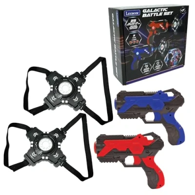 Image de Lexibook, Galactic Battle Set, Jeu tag avec 2 Pistolets Laser et armures incluses, Tir jusqu&#039;à 25 mètres de Distance, Effets sonores Lumineux, JG250, Rouge/Bleu, EinheitsgroBe