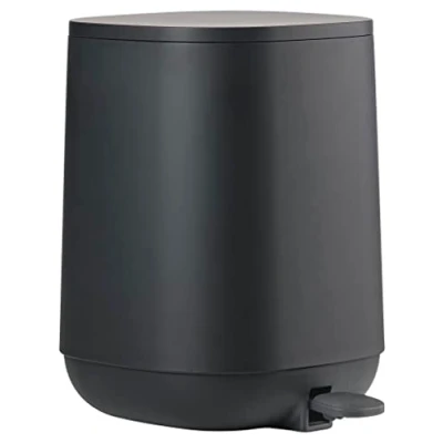 Image de ZONE Denmark Time Poubelle à pédale 20,8 x 27,5 cm 3 litres Noir