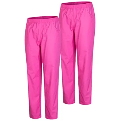Image de Misemiya Pack 2 pcs Pantalon SANITAIRE Unisex Uniformes MEDICALES SANITAIRES DE Travail Réf 8312 * X Large, Fuchsia 21
