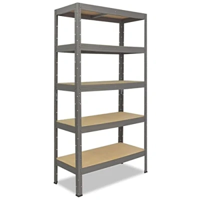 Image de shelfplaza® 180x45x30cm Pro Étagère Charge Lourde Gris/Etagere Metal 5 Plateaux/capacité d&#039; étagere métallique 200kg / Meuble Etagere Rangement Garage/etageres Atelier