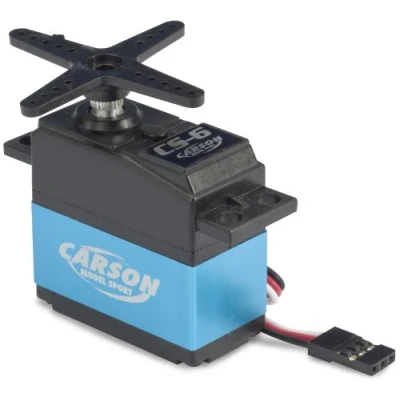 Image de Carson CS 6 connecteur kg/JR Accessoires pour Voitures télécommandées, servomoteur, Direction Puissant et servo, modélisme, 500502036, Bleu, Large