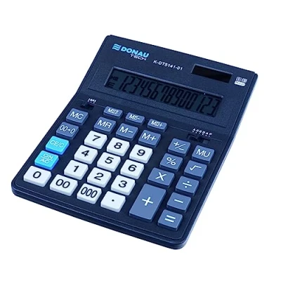 Image de Donau Tech Office K DT5141 01 Calculatrice de Bureau avec Affichage 14 Chiffres 201 x 155 35 mm Noir