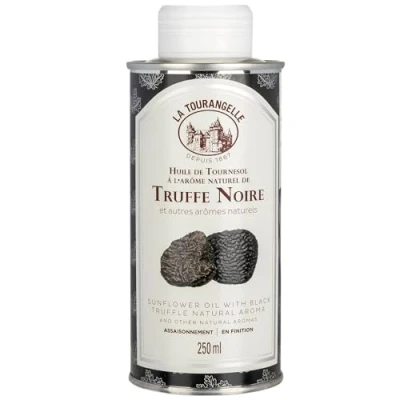 Image de Huile de Tournesol à l&#039;arome naturel Truffe Noire (Tuber Melanosporum) 250ml La Tourangelle Idéale pour les fêtes et grandes occasions