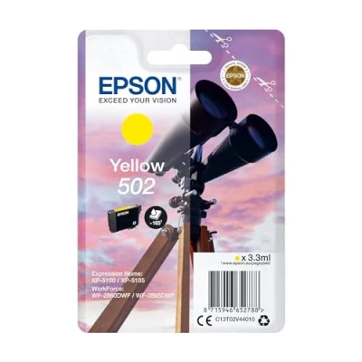 Image de Epson 502 (C13T02V44010) Jaune Cartouche d&#039;encre